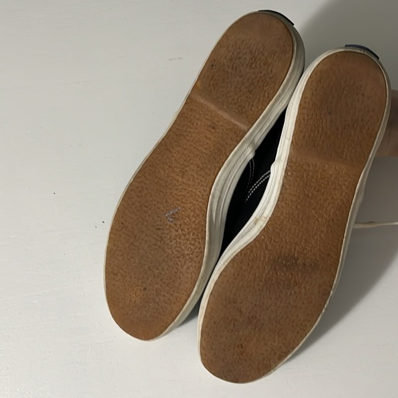 Black Lace Up Keds Sneakers Size 8.5 White Shoe Strings Laces Used - Picture 14 of 16